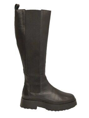 New! Allsaints Mona Leather Tall Chelsea Boots Black 39 9 US DD550